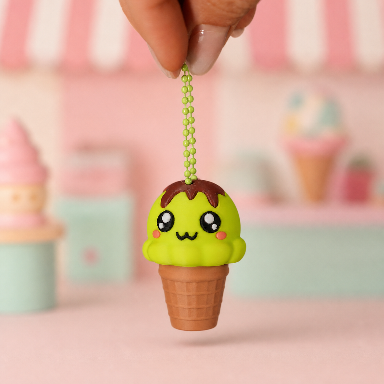 Matcha Chocolate Cone Pocket Clicker