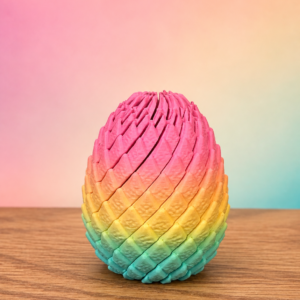 Twisty Fidget Dragon Egg in pink yellow and teal